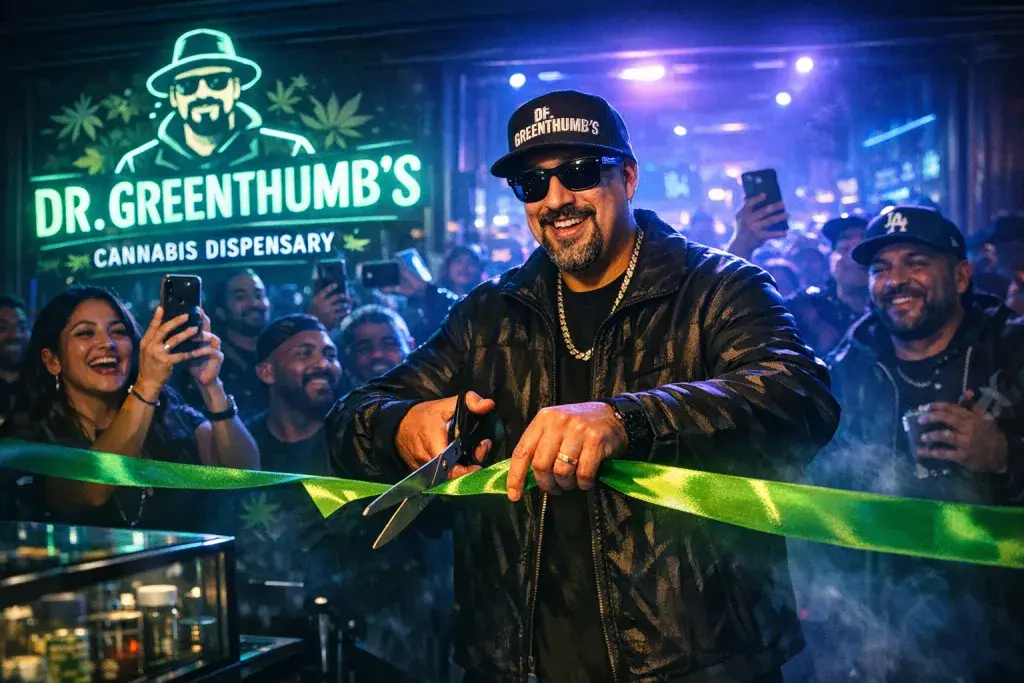 B-Real Cuts Ribbon on Dr. Greenthumb's Dispensary in Sylmar
