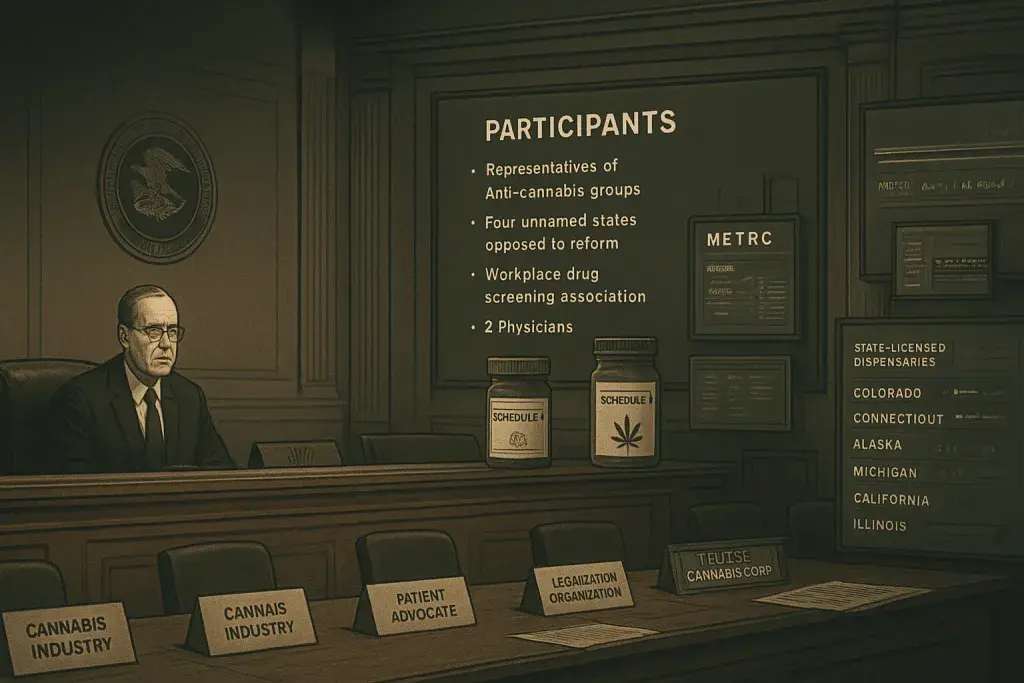 DEA Bars Cannabis Advocates From Rescheduling Hearings, and Operators Should Pay Attention
